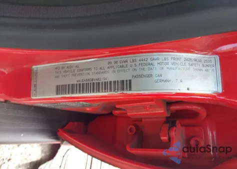 1997 Audi A4 2.8 z USA, uszkodzony, nr VIN WAUEA88D0VA021941